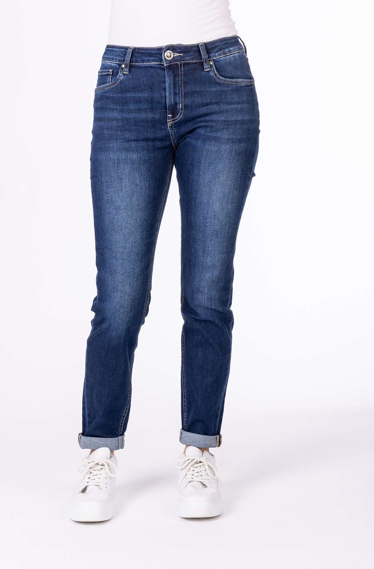 57Hannah 30836B | Basic | Mom Fit | Light-/ Mid- oder Dark Blue