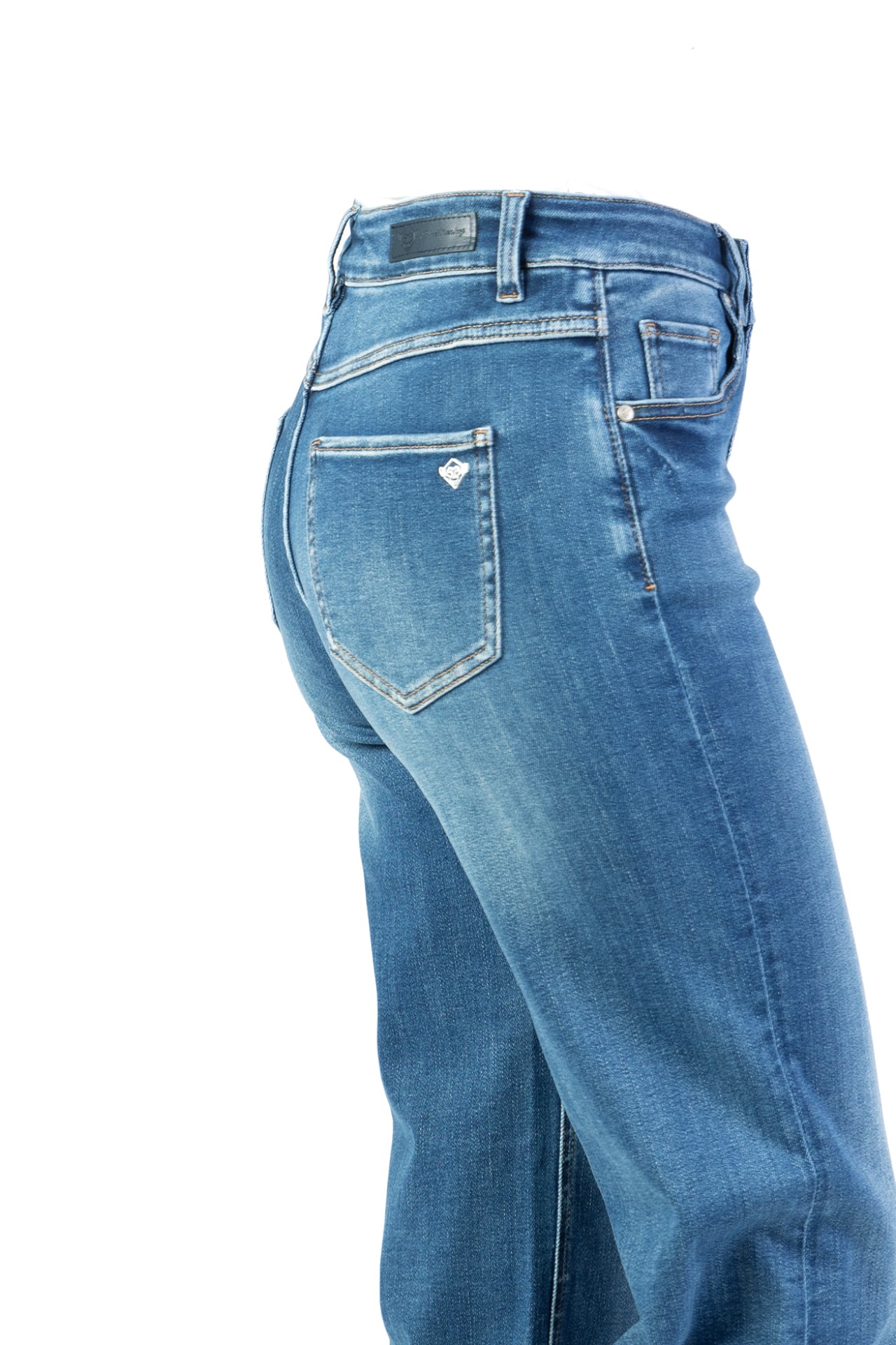Blue Monkey, Wide-Leg-Jeans, 57Zoe 31039Y, Turn-Up