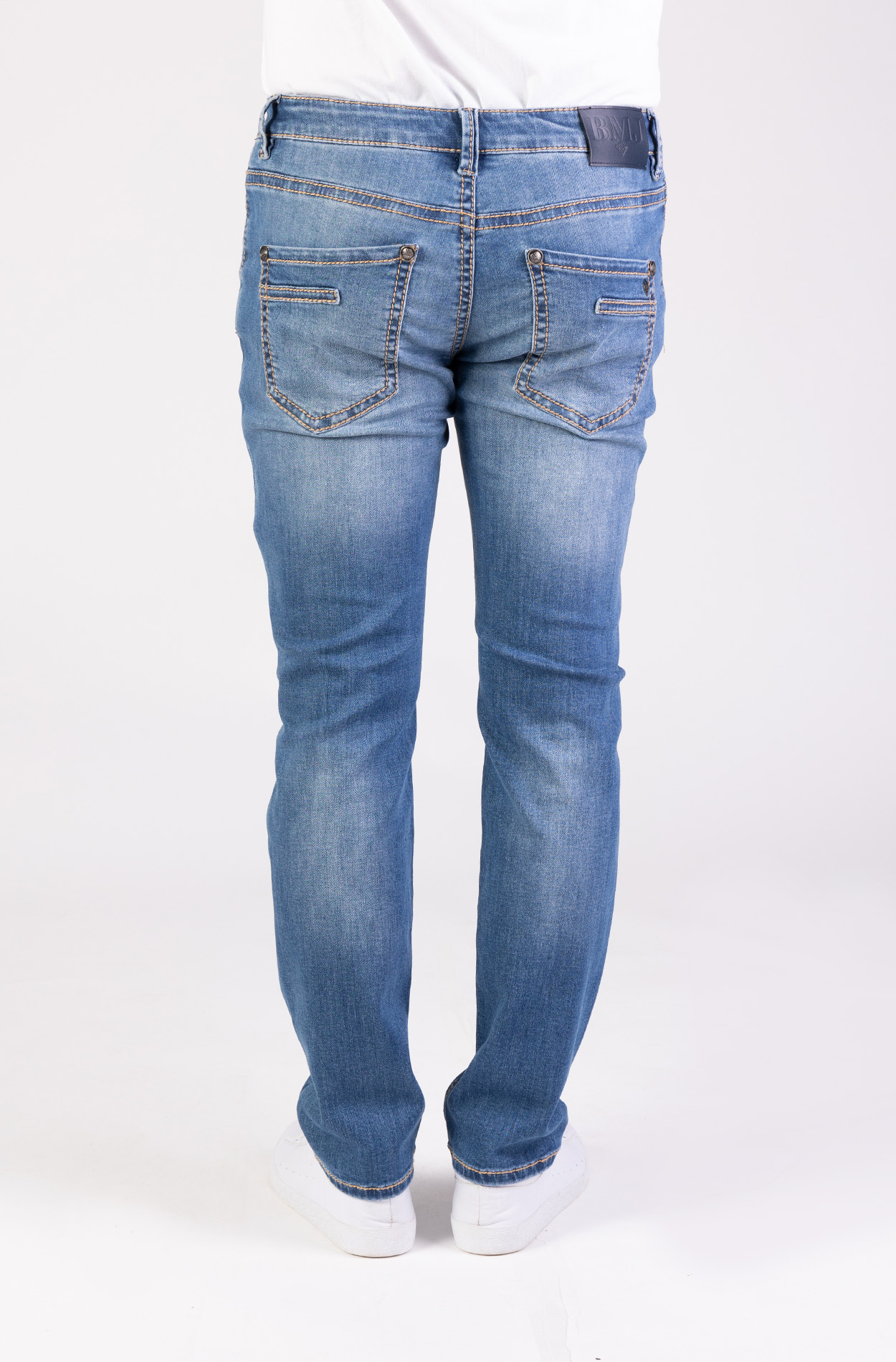 Blue Monkey, Slim-Fit-Jeans, 57Freddy 40143Y, dicke Kontrastnähte