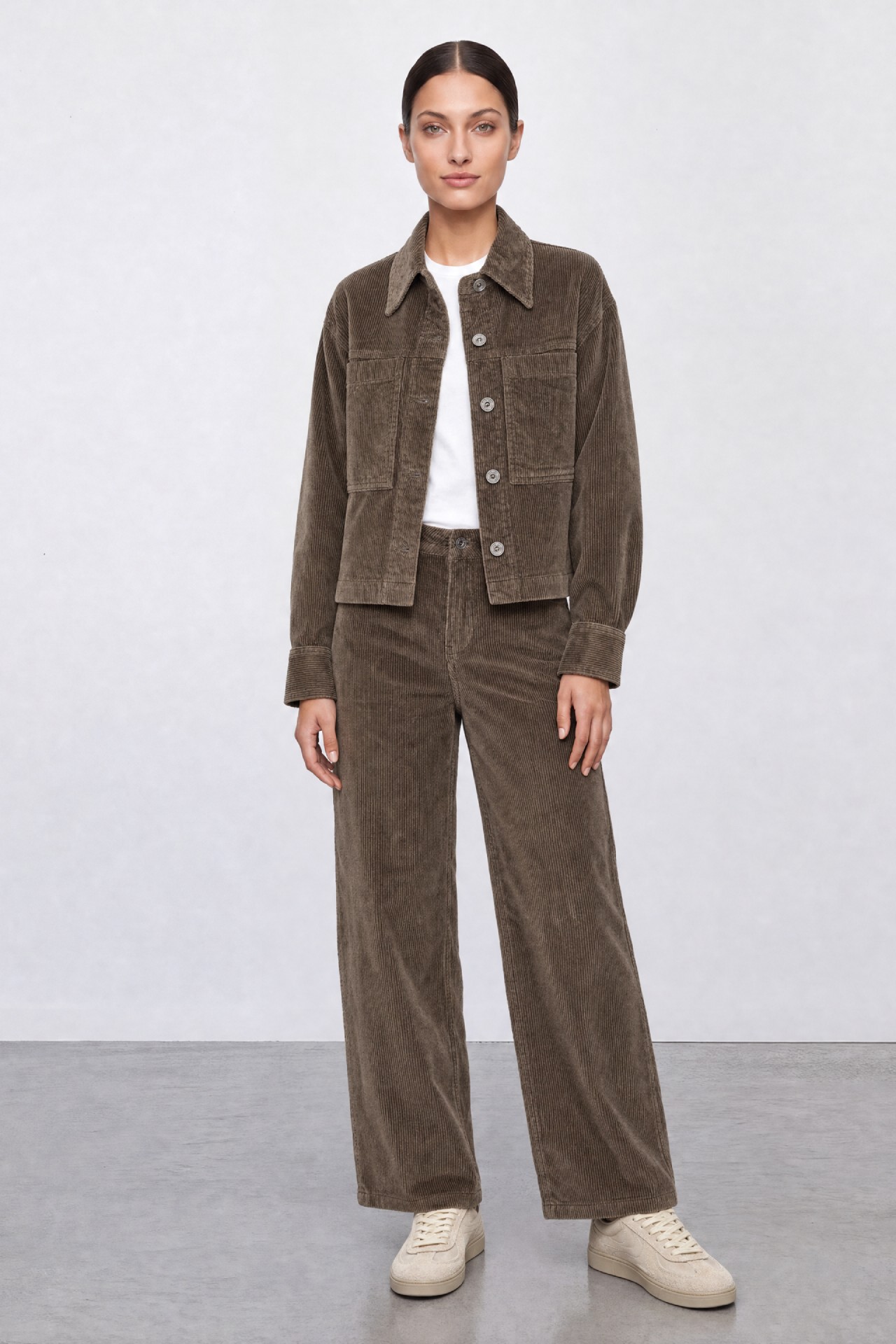 57Vyla, O-Shape-Hose, 5-Pocket-Style, verkürzte Länge, Cord