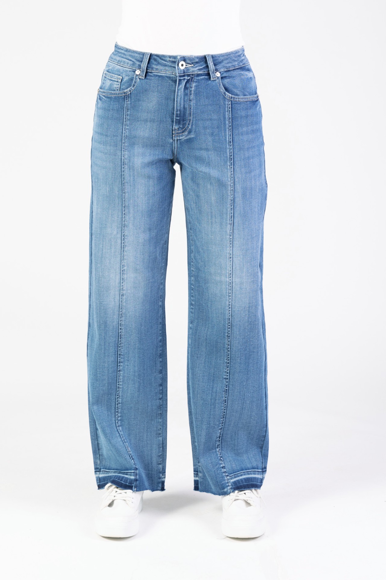Blue Monkey, Wide-Leg-Jeans, 57Mara 11657Y, Special Hem