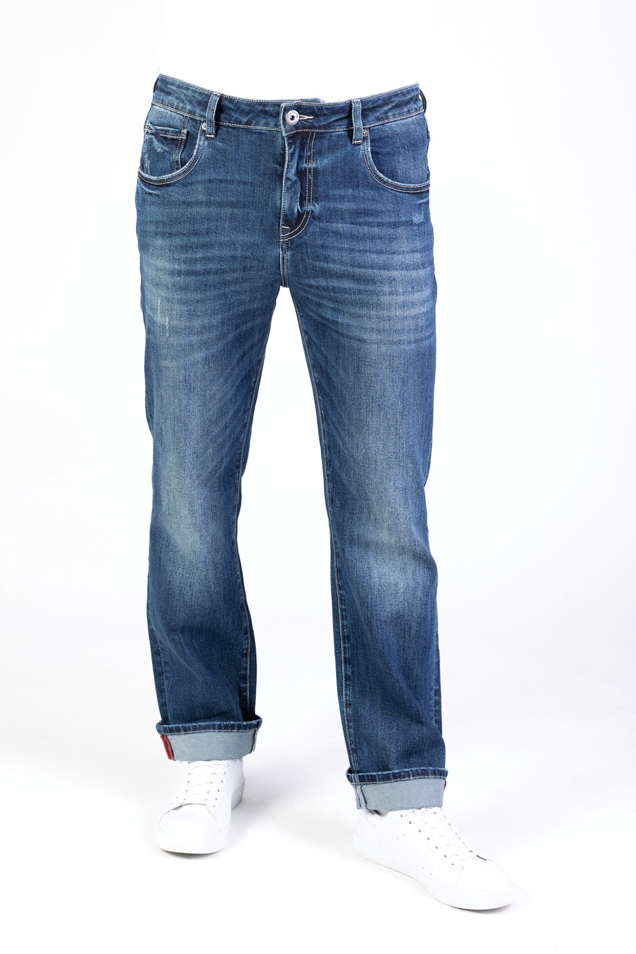 Blue Monkey, Straight-Fit-Jeans, 57Jack 40142Y, Kontrastnähte