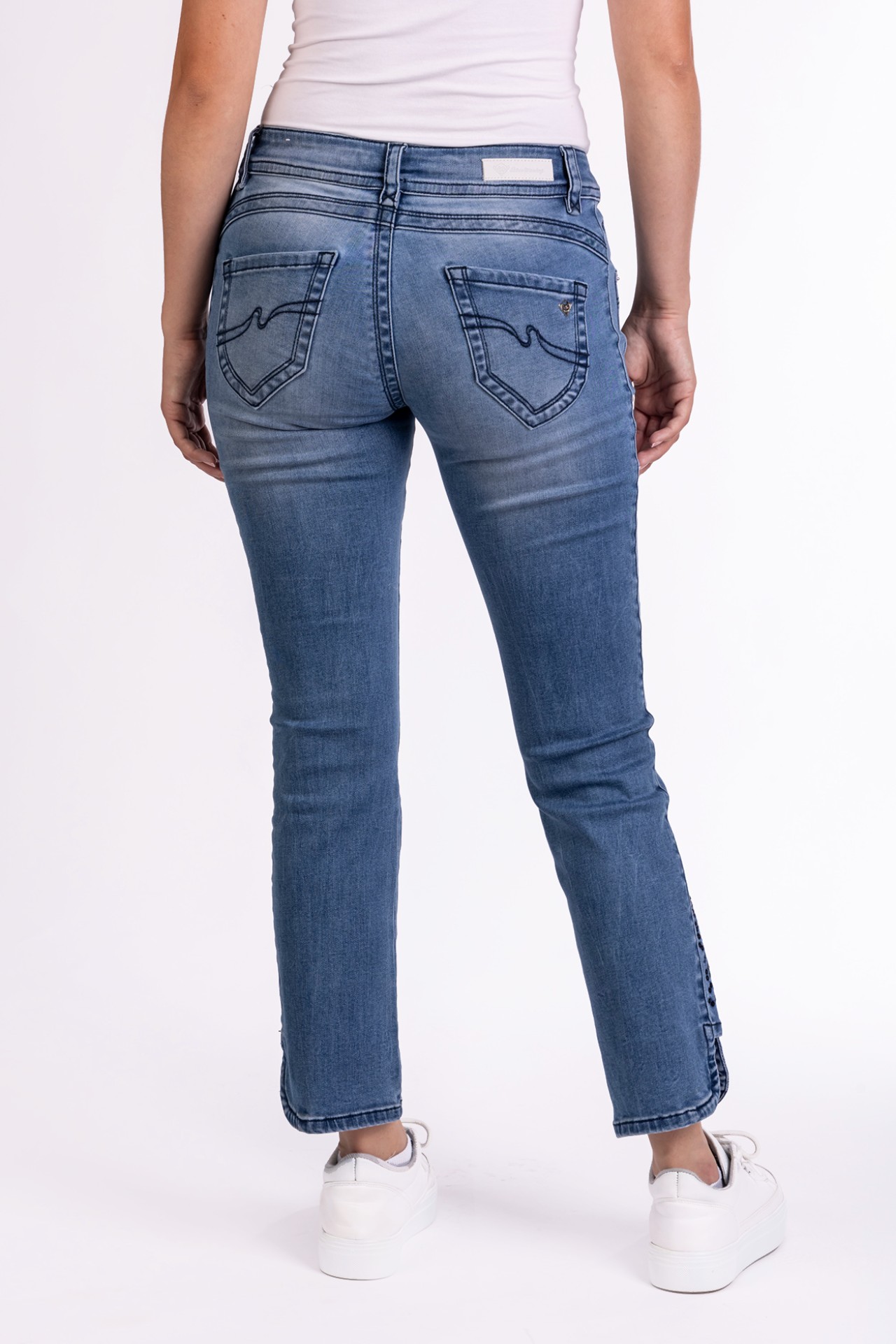 57Laura 11613X | Straight Fit | Cropped | Blue