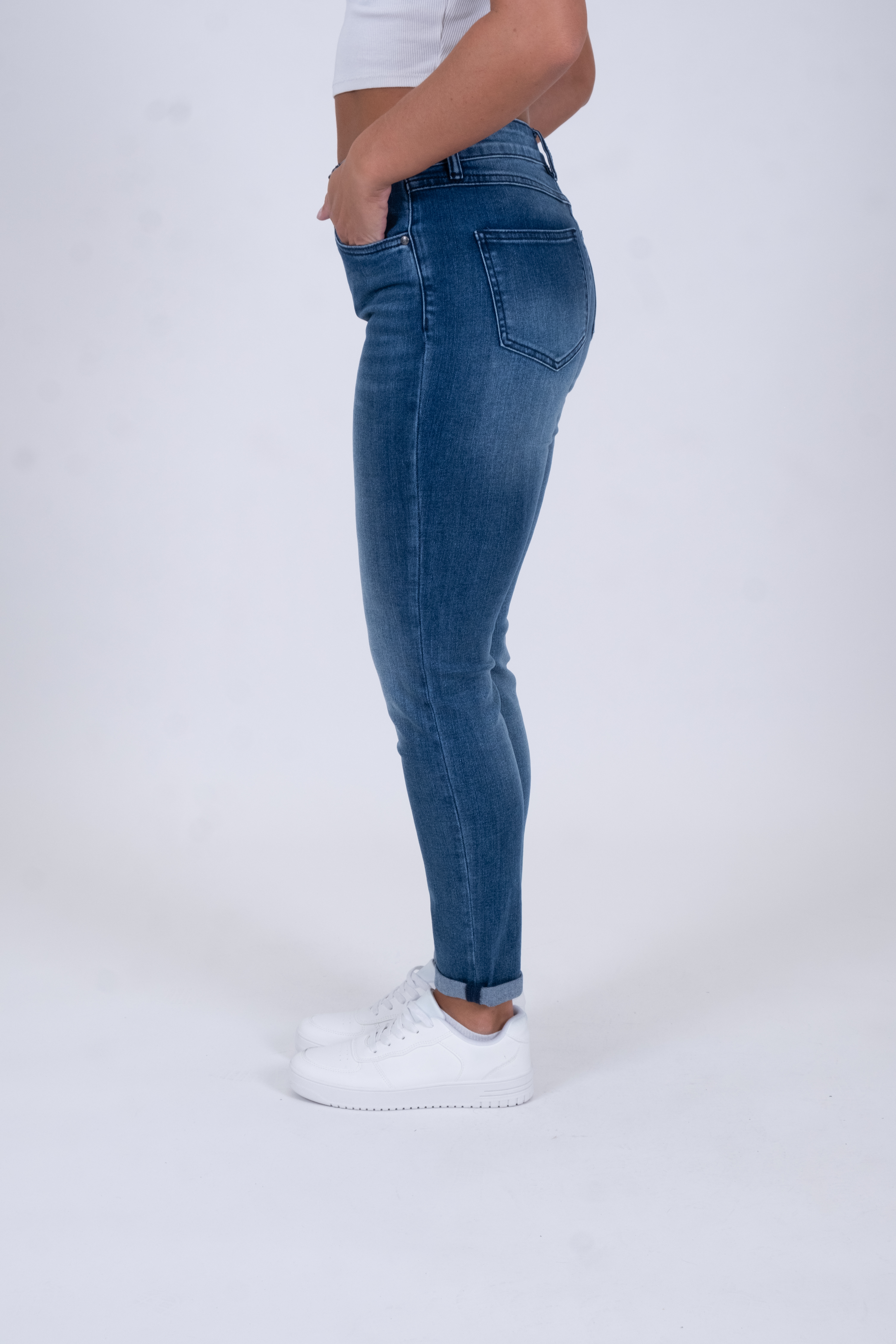 57Hannah 30836B | Basic | Mom Fit | Light-/ Mid- oder Dark Blue