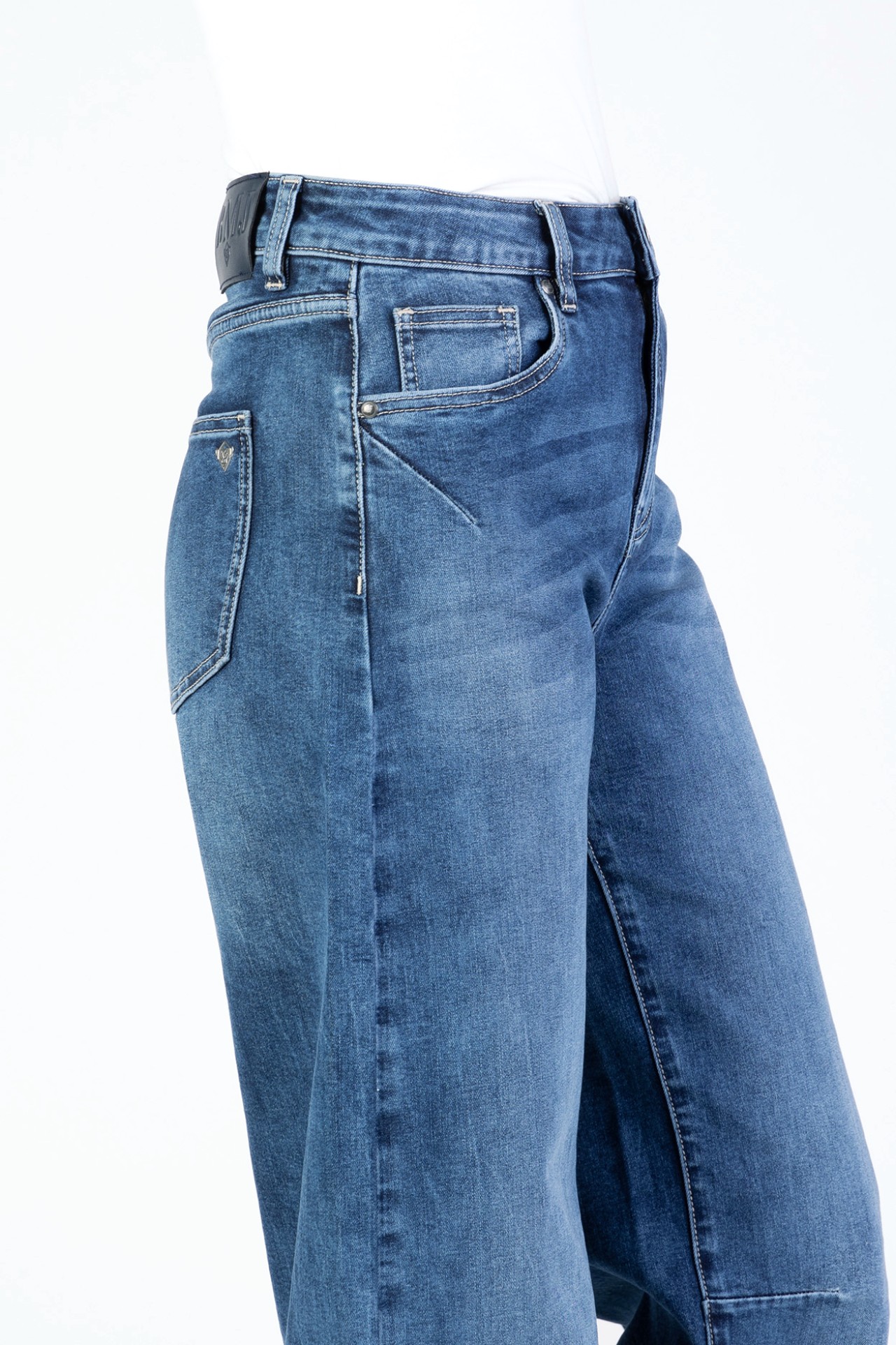 Blue Monkey, Barrel-Fit-Jeans, 57Ilvy 31031Y, stylische Fronatabnäher