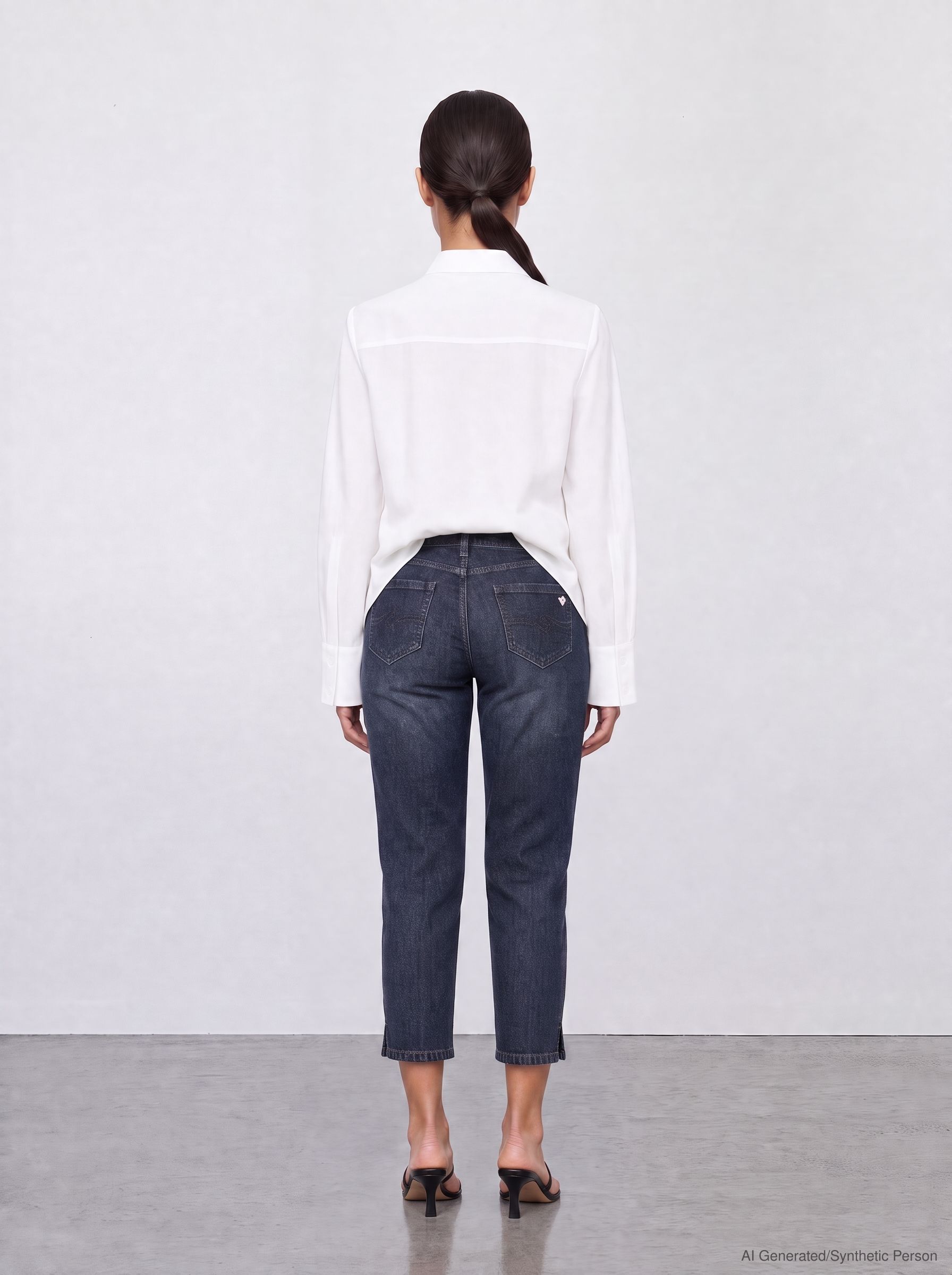 57Ava, Slim Fit, High Ankle, Beinschlitze, Betonung der Knöchel