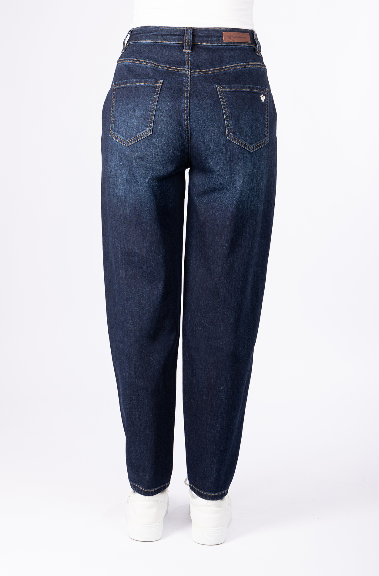 57Ashley, Balloon-Fit-Jeans, verkürzte Form, mit Bundfalten