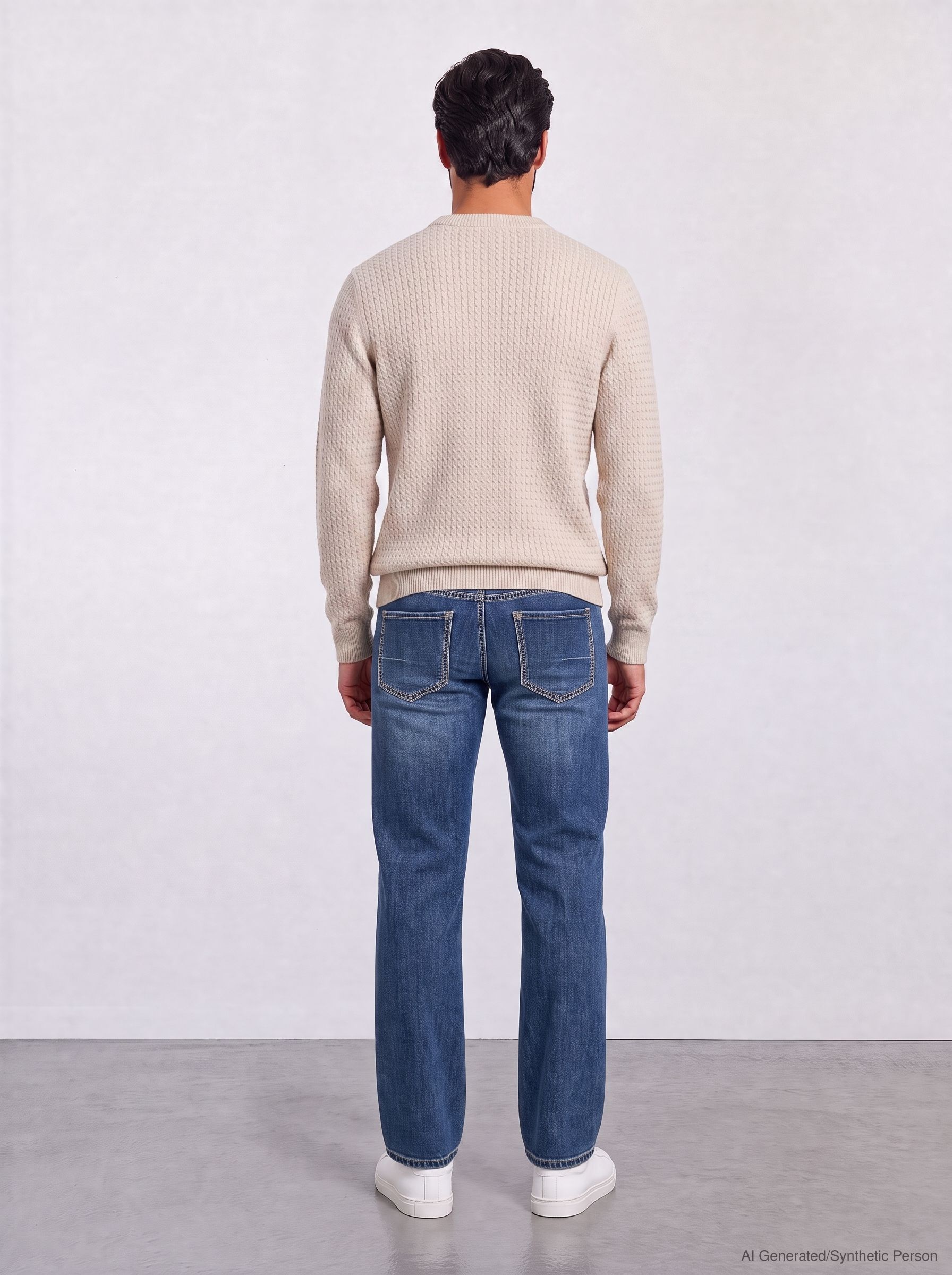 57Jack, Straight-Fit-Jeans, Dicke Kontrastnähte