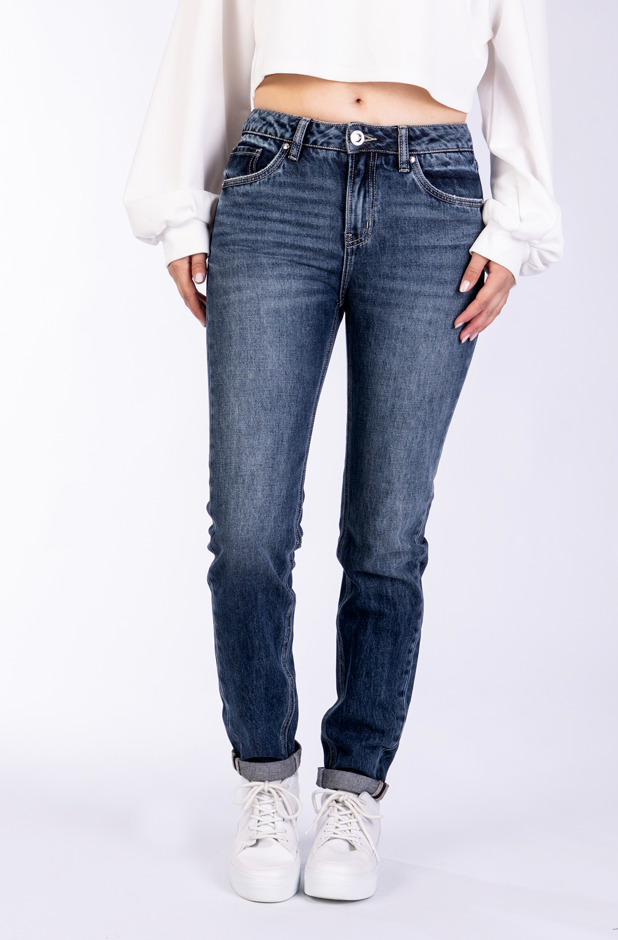 Hannah 30784Y | Mom Fit | Blue