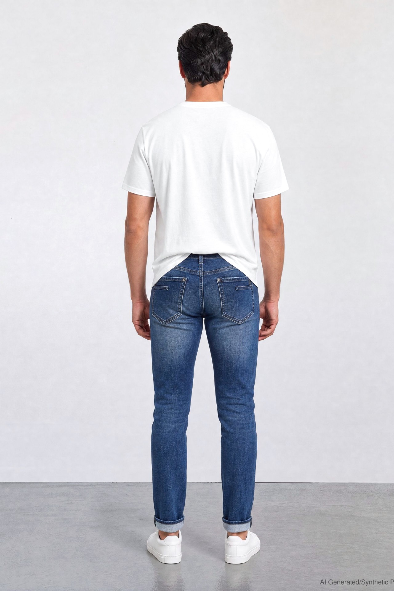 57Freddy, Slim-Fit-Jeans, 5-Pocket-Style, Dynamische Sitzfalten-Optik, Dicke Kontrastnähte
