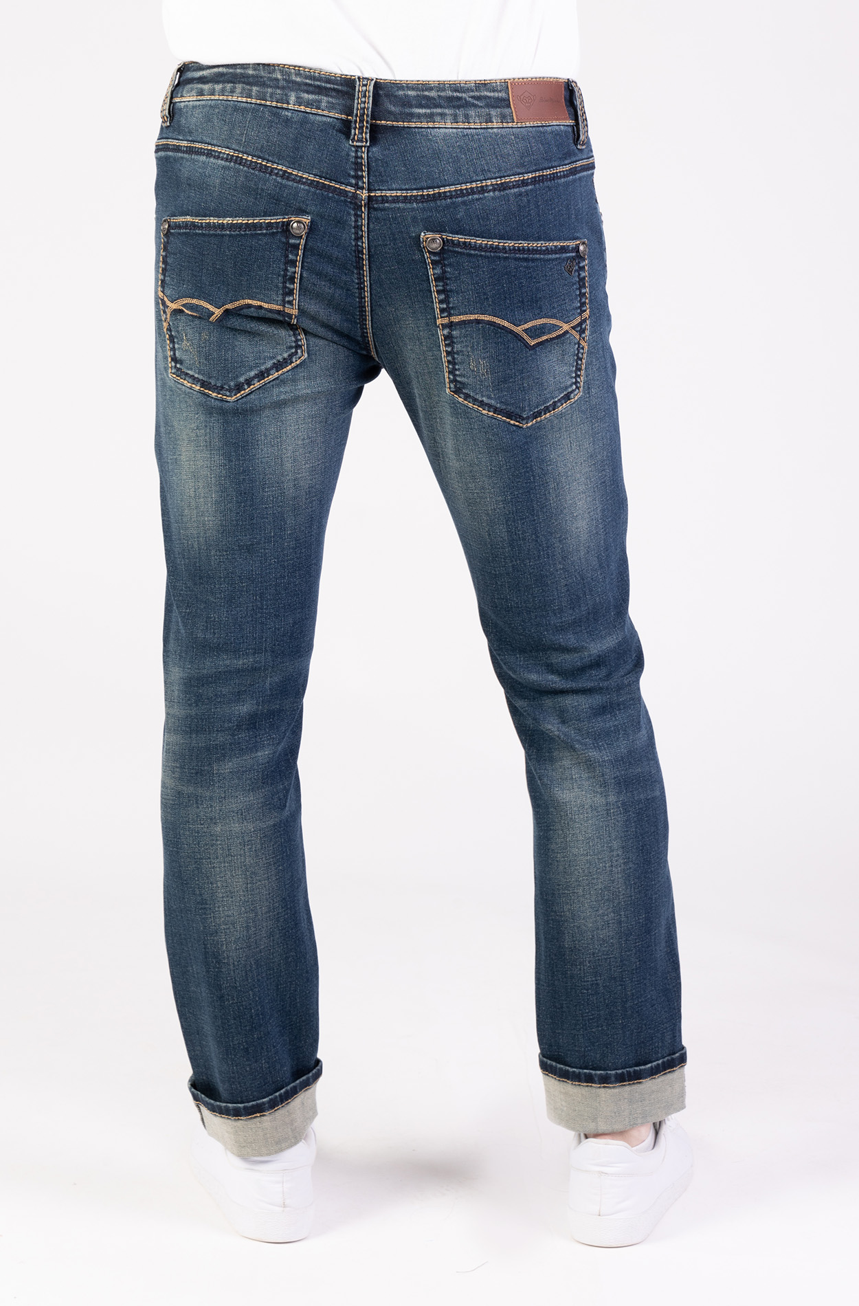 57Gordan, Slim-Fit-Jeans, 5-Pocket-Style, Dicke Kontrastnähte