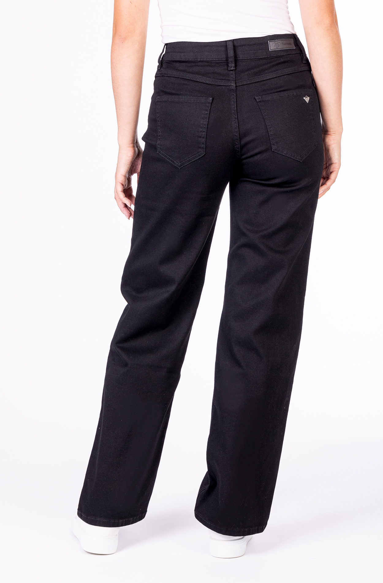 57Zoe 30979B | Basic |Straight Wide Leg | Schwarz