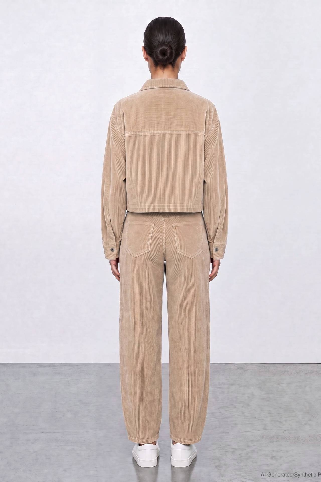 57Vyla, O-Shape-Hose, 5-Pocket-Style, verkürzte Länge, Cord