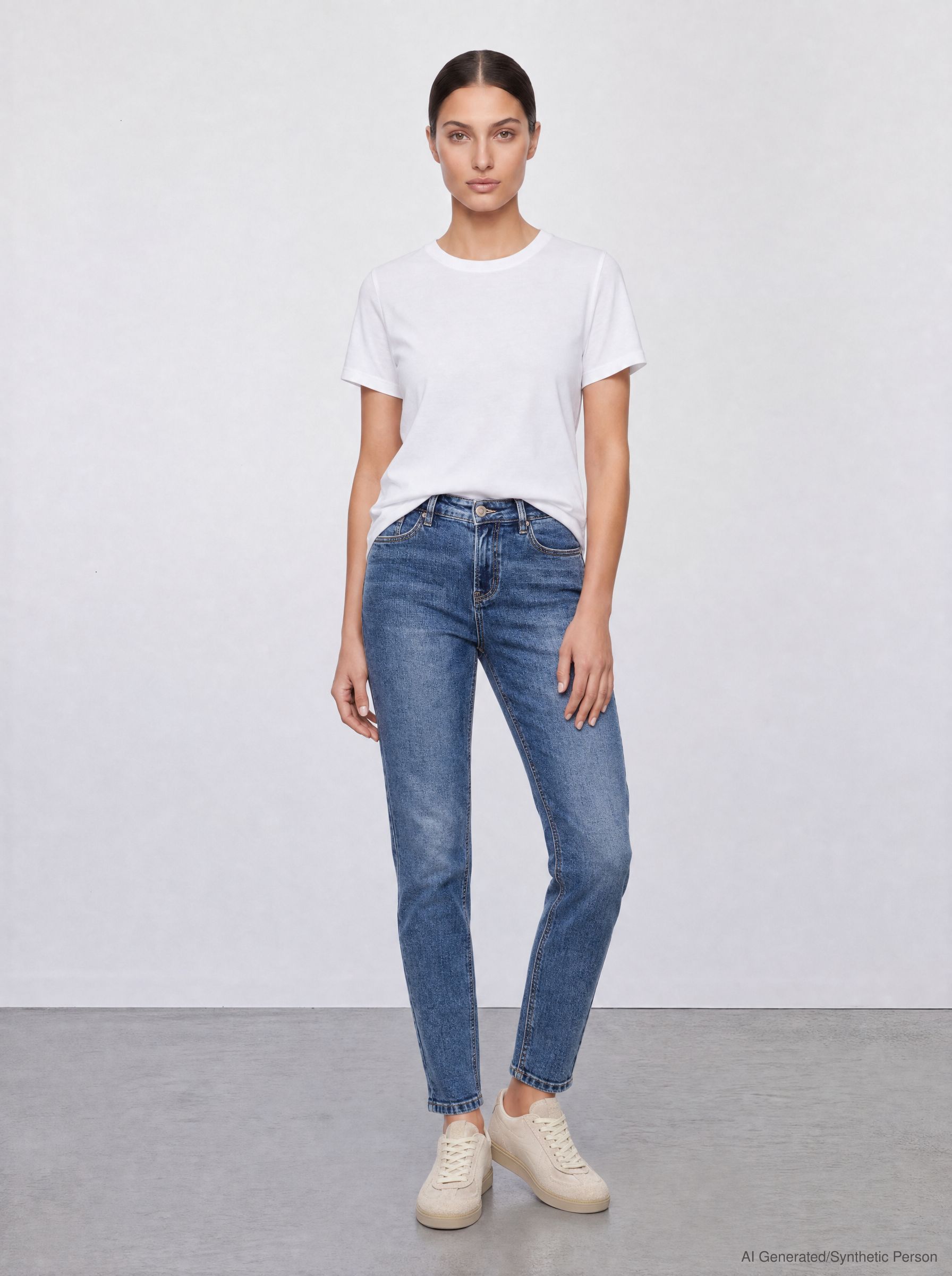 57Hannah, Mom-Fit-Jeans, Five-Pocket-Style, schmal zulaufender Beinschnitt