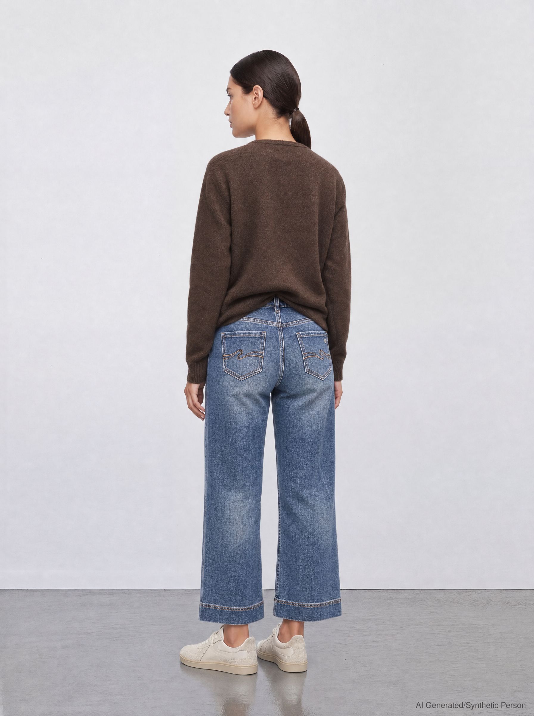 57Quinn, Culotte, 5-Pocket-Style, farblich abgesetzte Kontrastnähte
