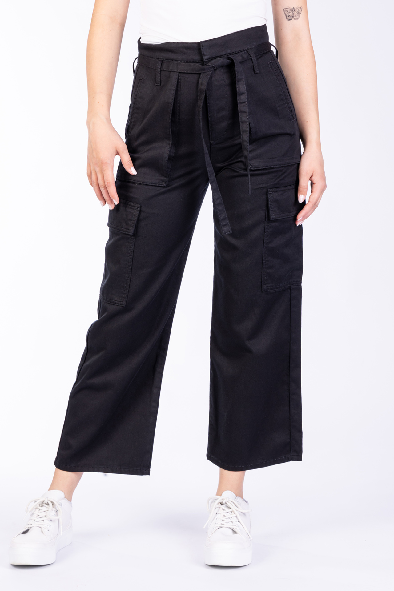 Victoria 30826Y - Loose Fit | Cargo| Non-Denim | Black