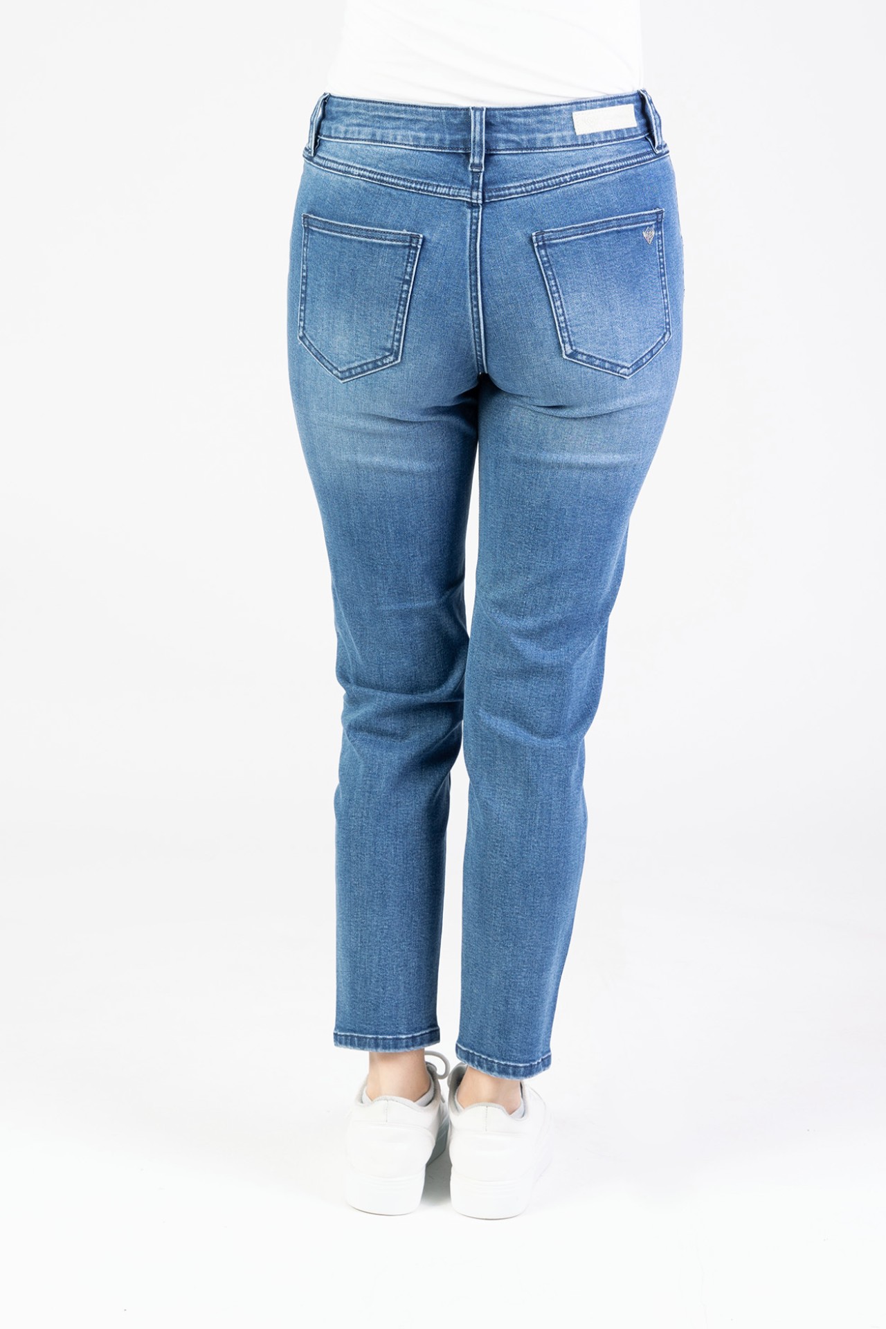 Blue Monkey, Mom-Fit-Jeans, 57Alora 31060Y, Cropped