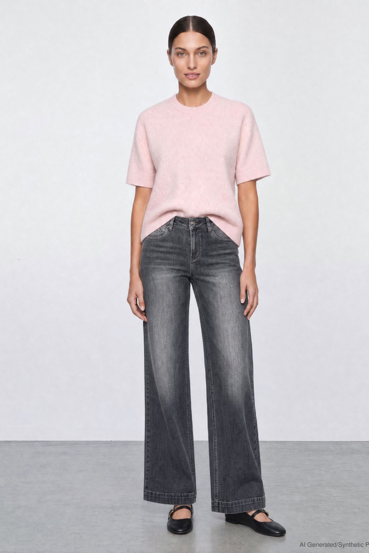 57Zoe, Wide-Leg-Jeans, 5-Pocket-Style, markante Waschung