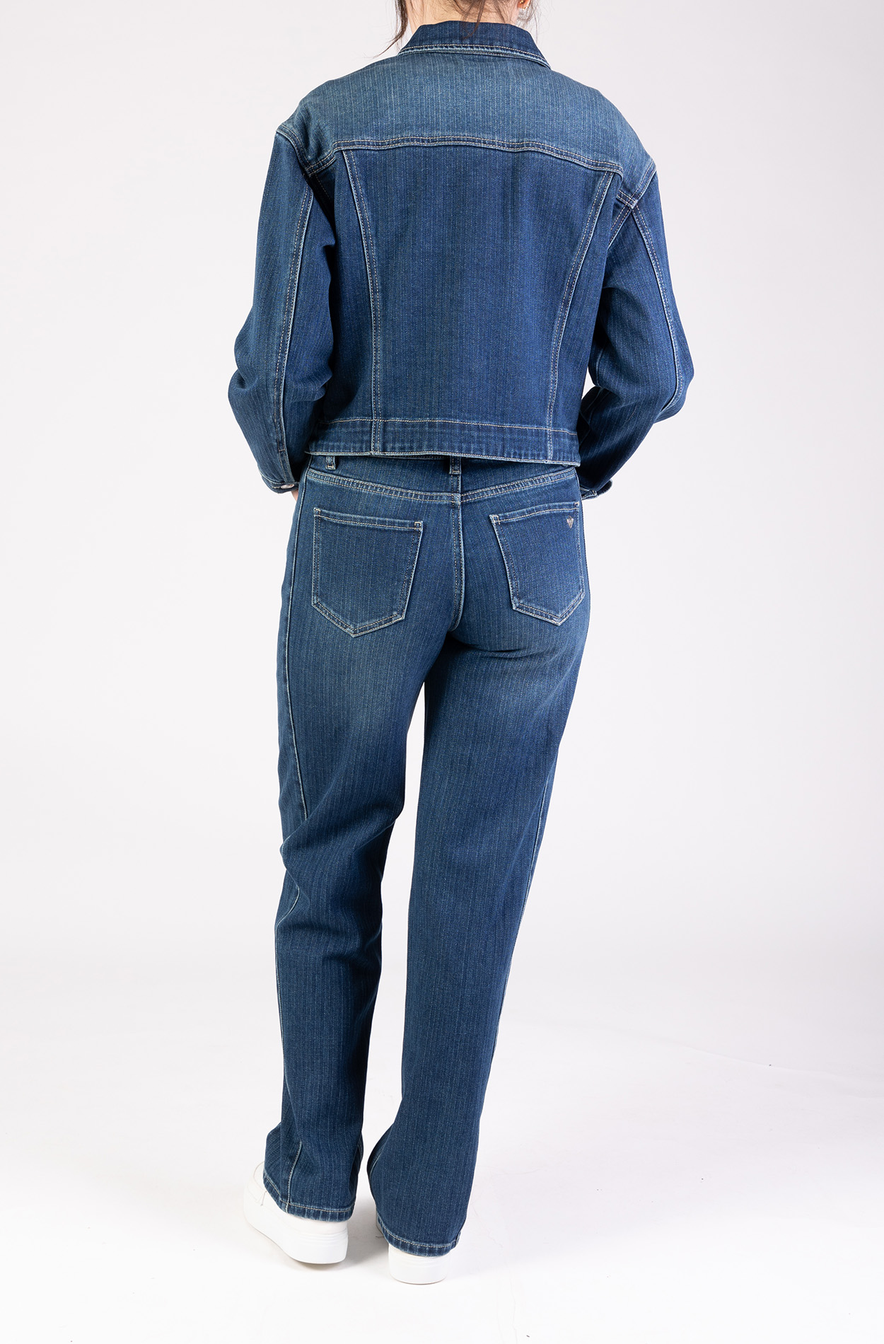 Blue Monkey, Regular-Fit-Jeans-Jacke, 57Jacket 31043Y, Striped Denim