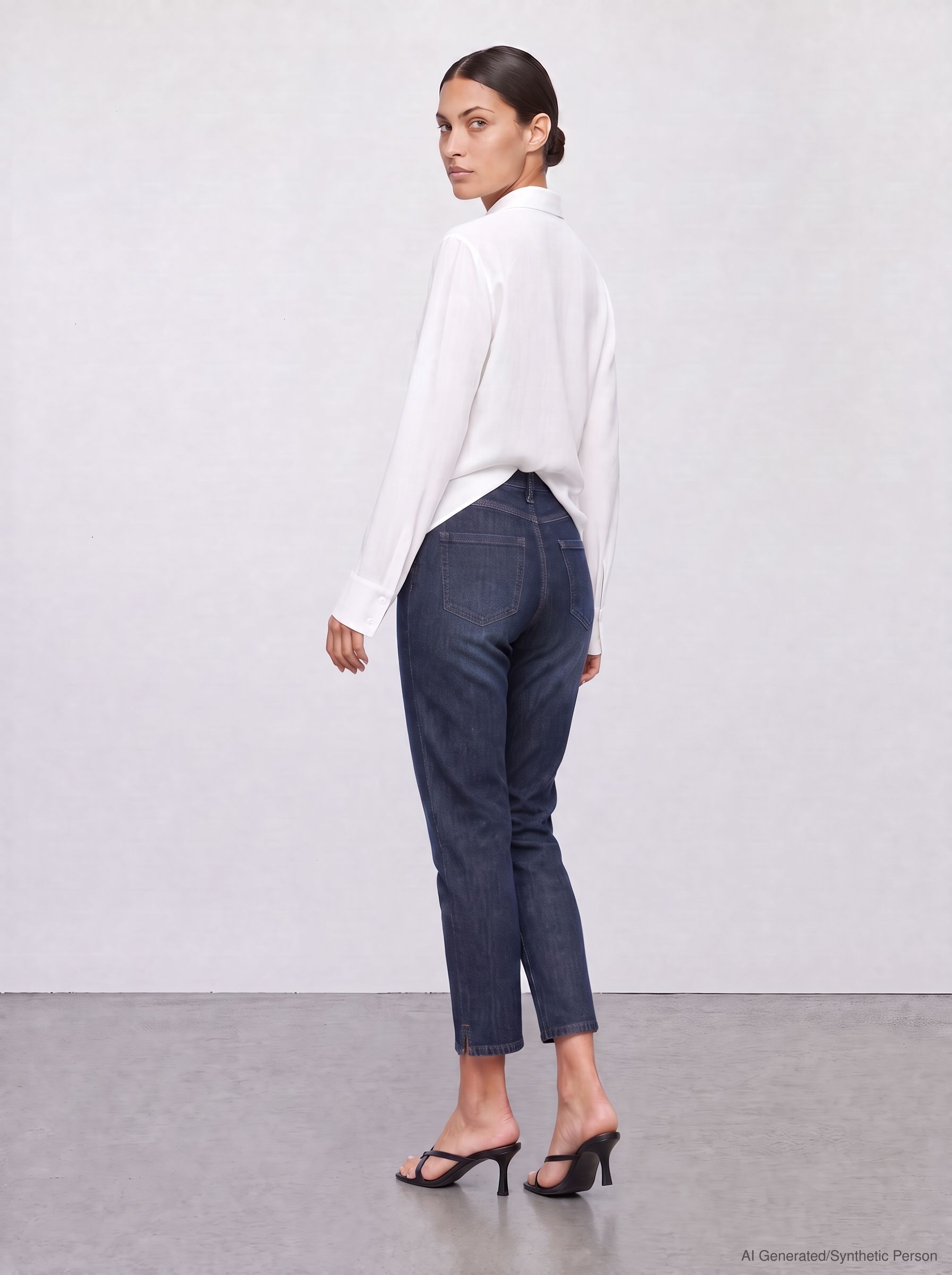 57Ava, Slim Fit, High Ankle, Beinschlitze, Betonung der Knöchel