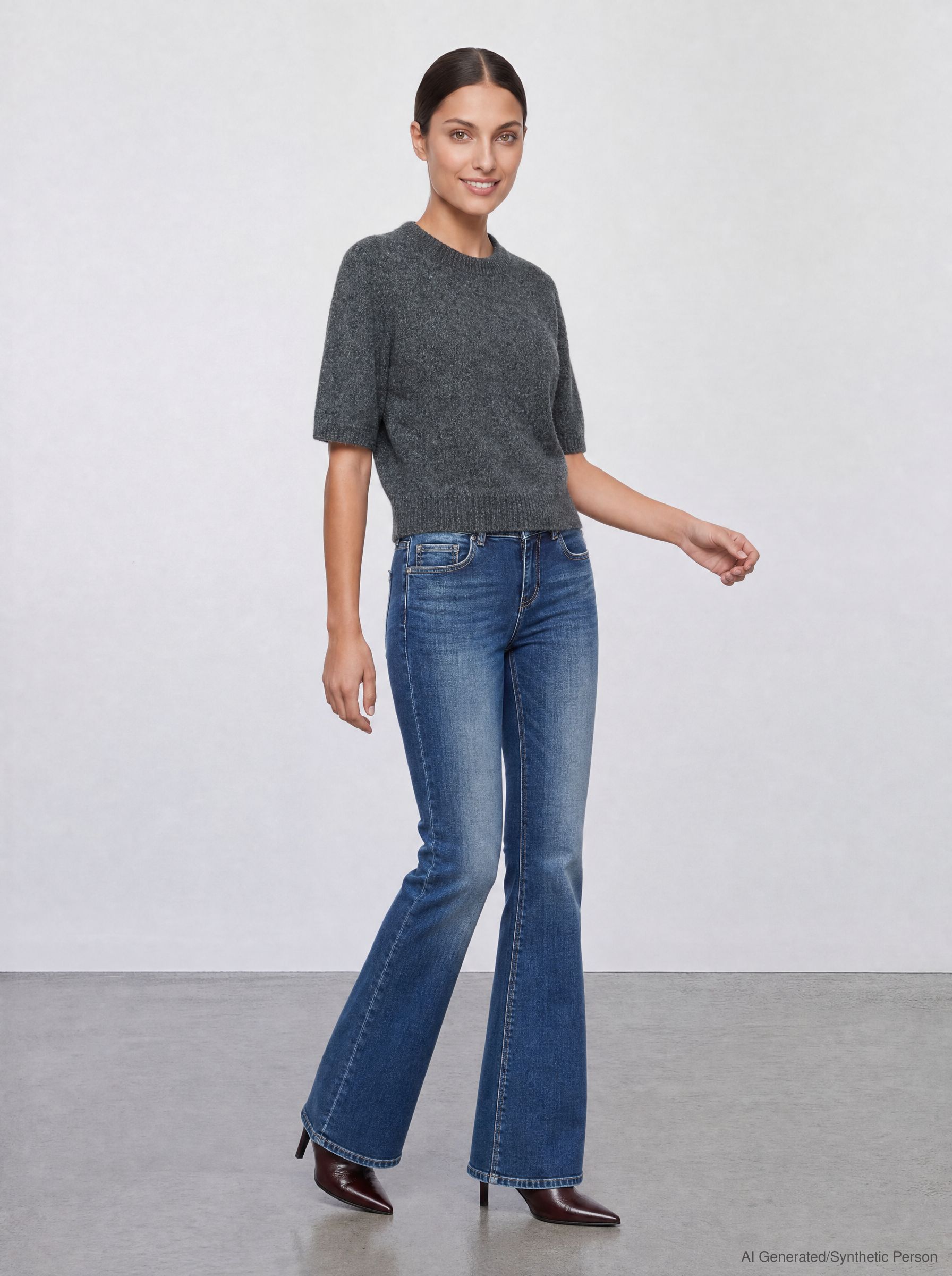 57Cora, Bootcut-Jeans, 5-Pocket-Style