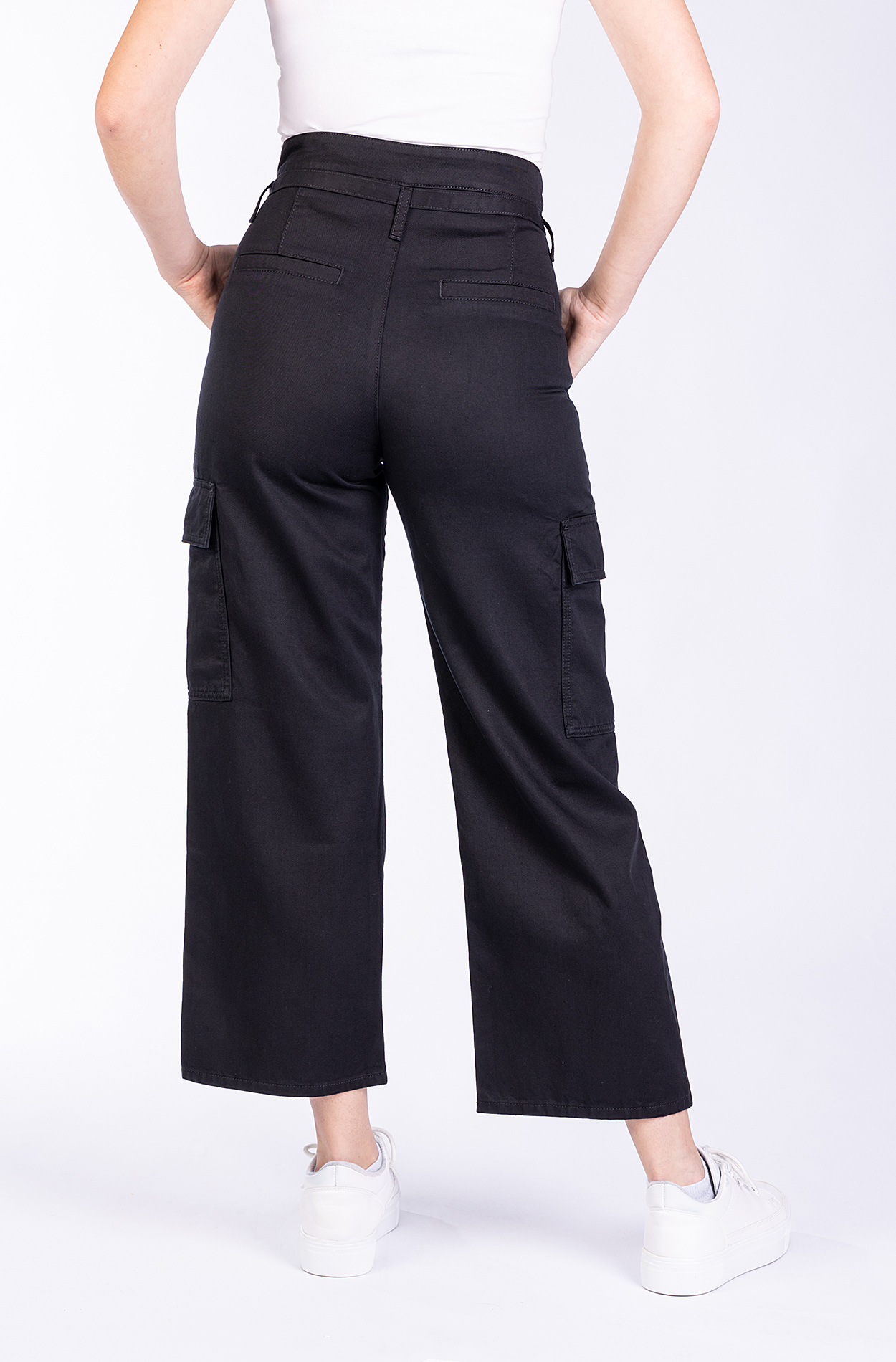 Victoria 30826Y - Loose Fit | Cargo| Non-Denim | Black