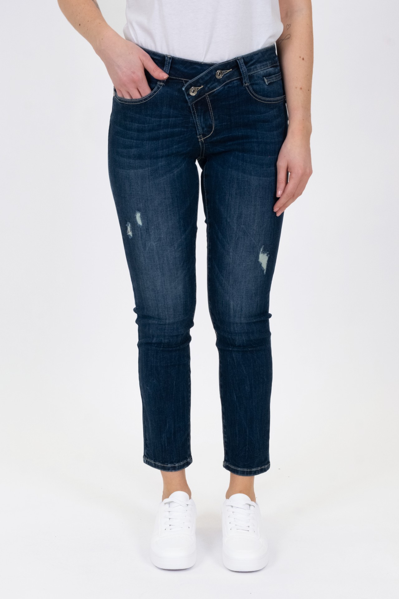 57Eliza 11542Y | Slim Fit | Cropped | Blue