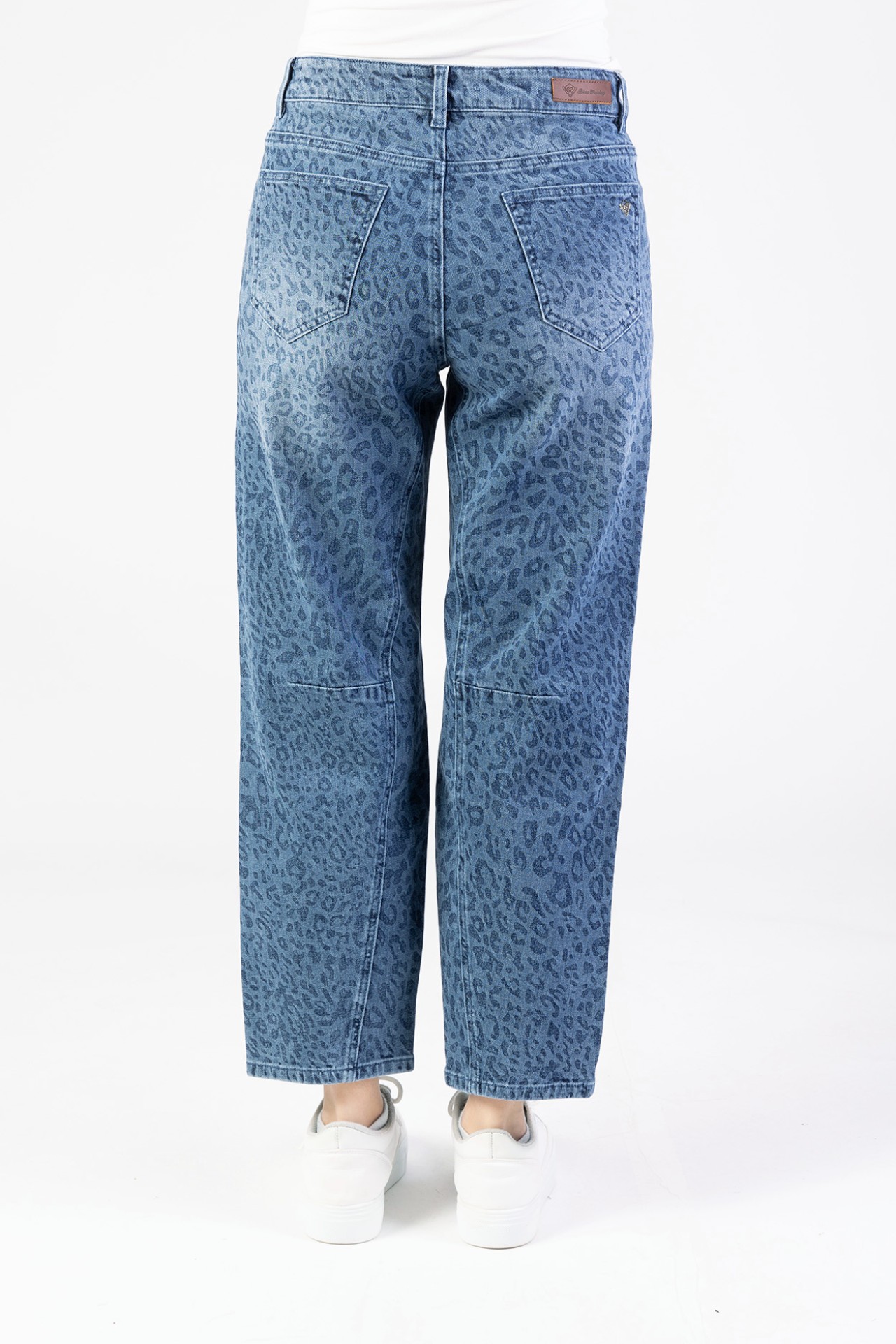 Blue Monkey, Relaxed-Fit-Jeans, 57Amal 11662Y, CROPPED, Leo Print