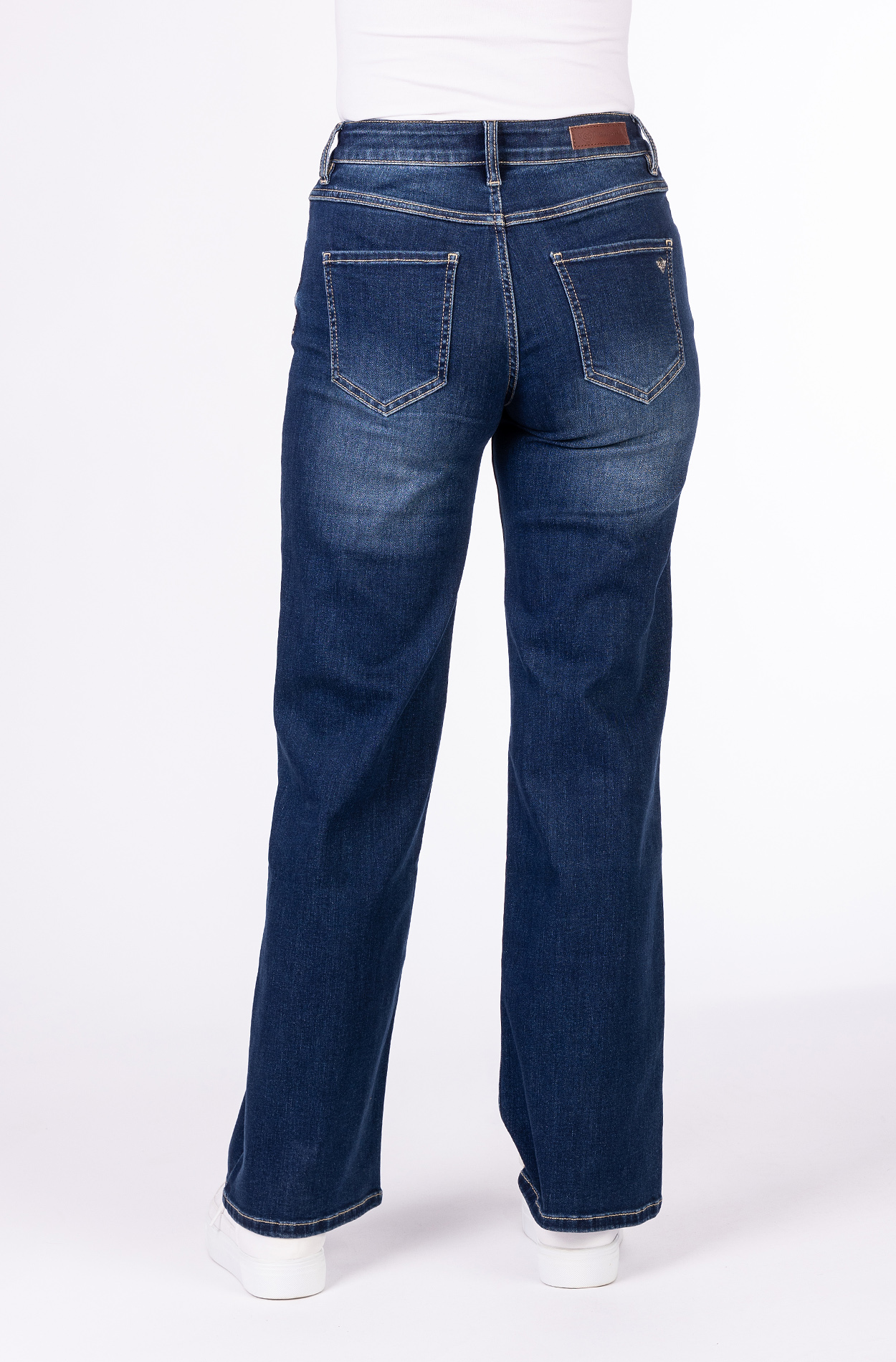 57Zoe 30979B | Basic |Straight Wide Leg | Dark Blue