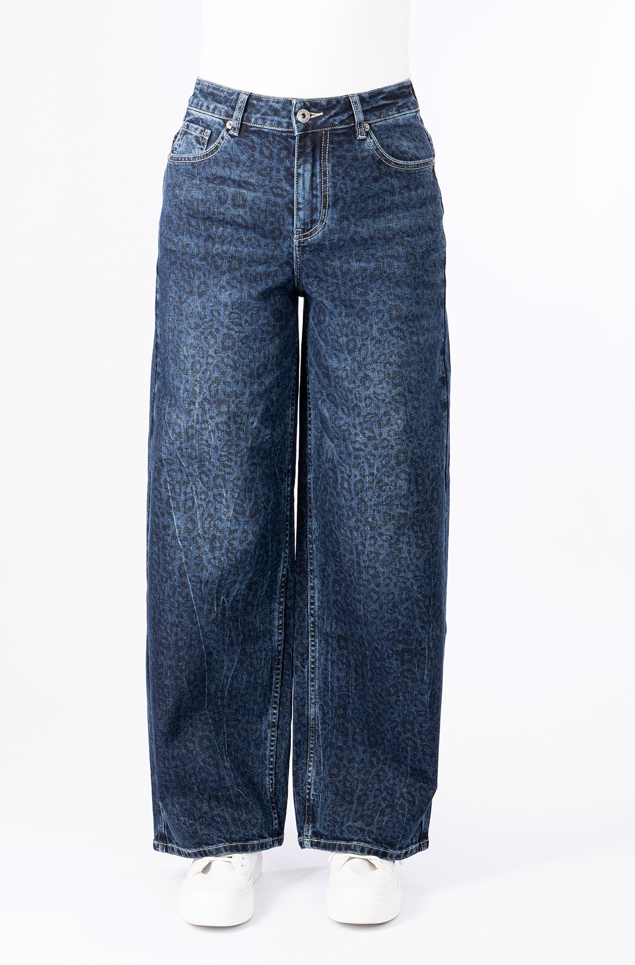 57Emma, Wide-Leg-Jeans, Leo-Print