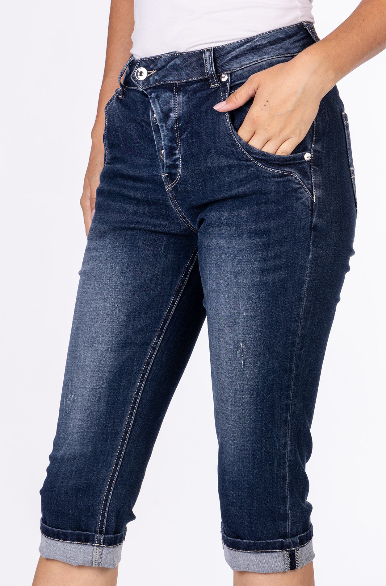 57Manie 11631X | Slim Fit | Capri | Blue 