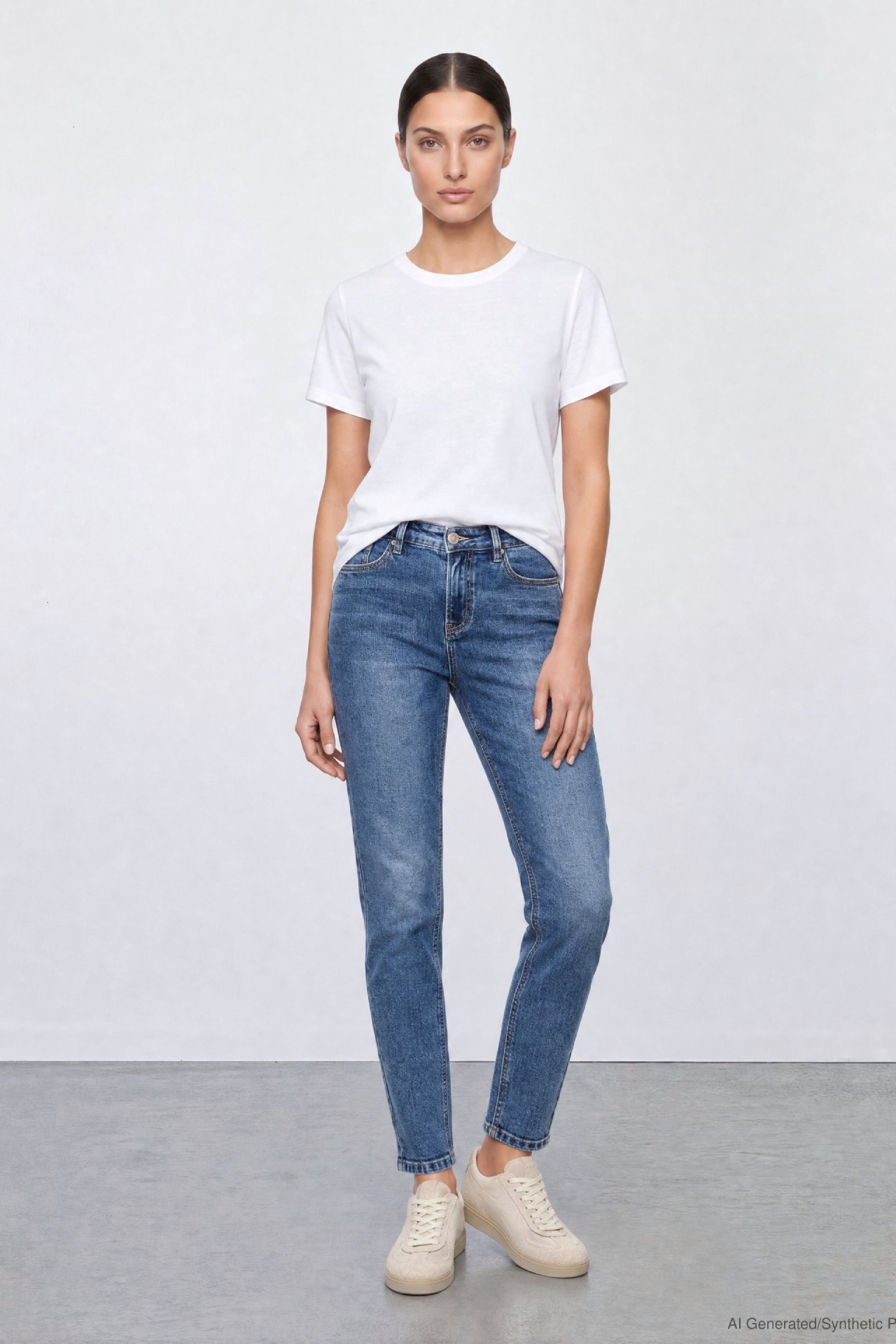 57Hannah, Mom-Fit-Jeans, Five-Pocket-Style, schmal zulaufender Beinschnitt