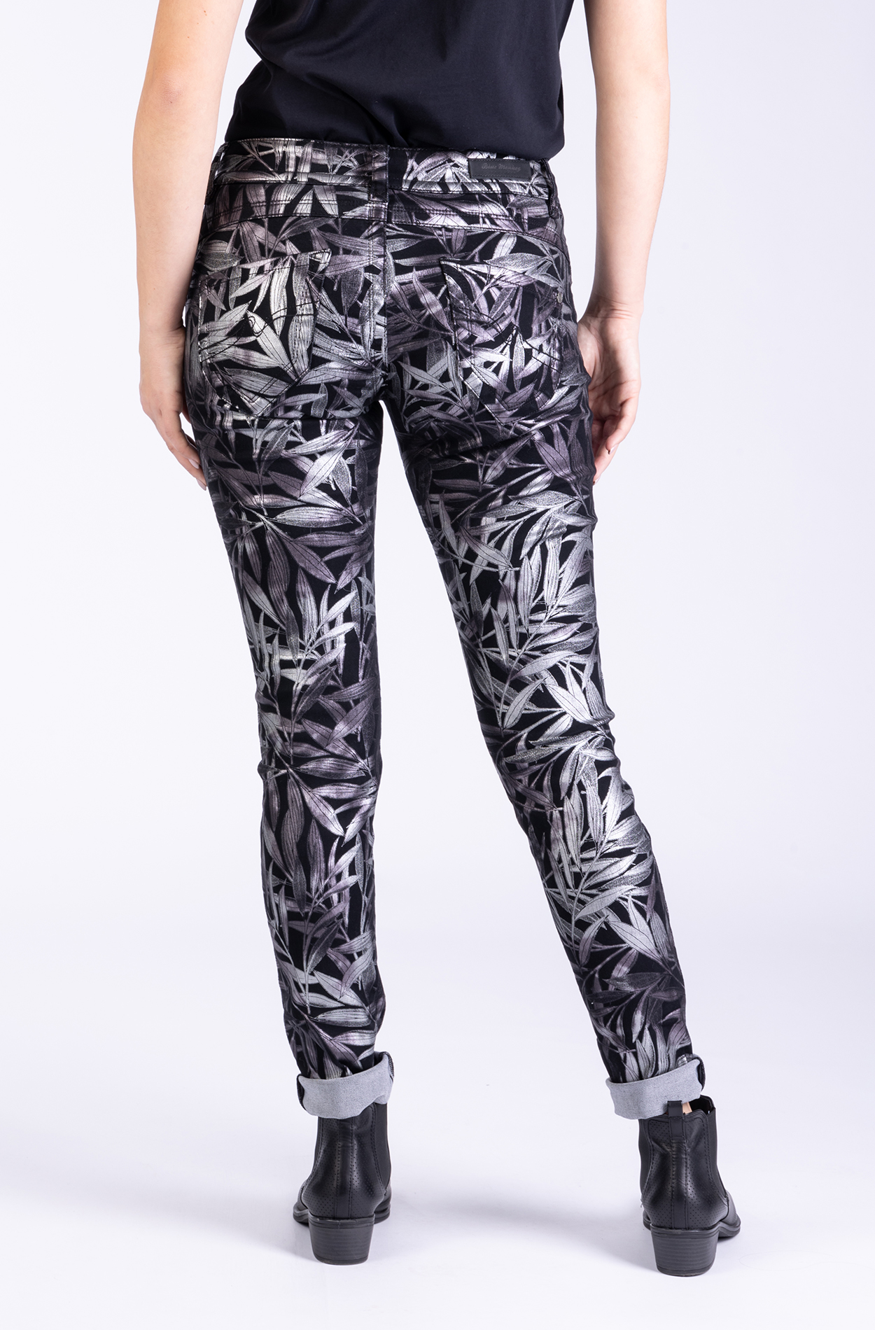 Laura 11373Y - Non Denim/Skinny/Botanical Print