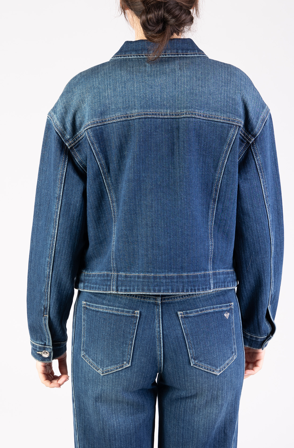 Blue Monkey, Regular-Fit-Jeans-Jacke, 57Jacket 31043Y, Striped Denim