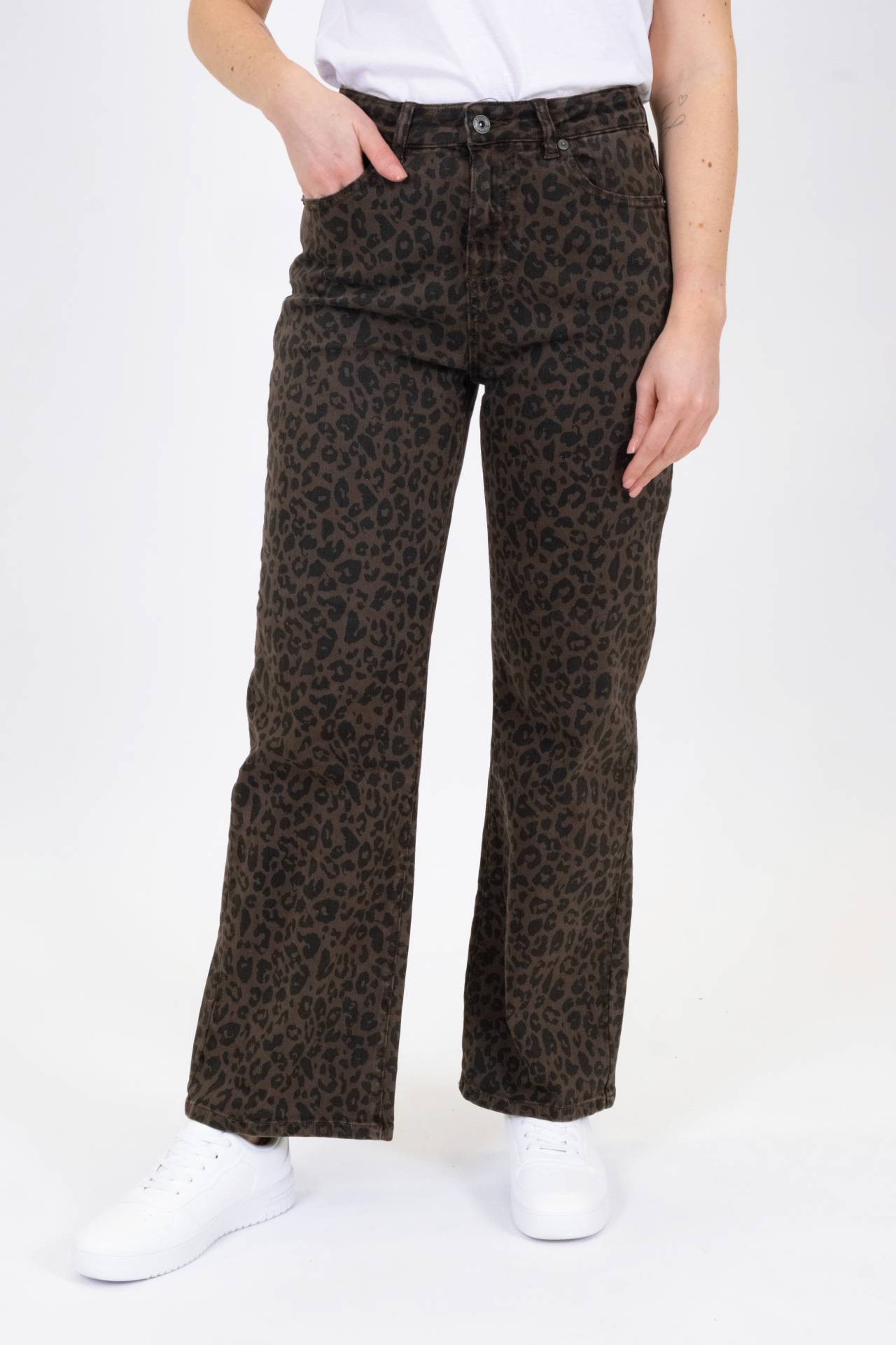 57Liz 11566Y | Wide Leg | Leo Print